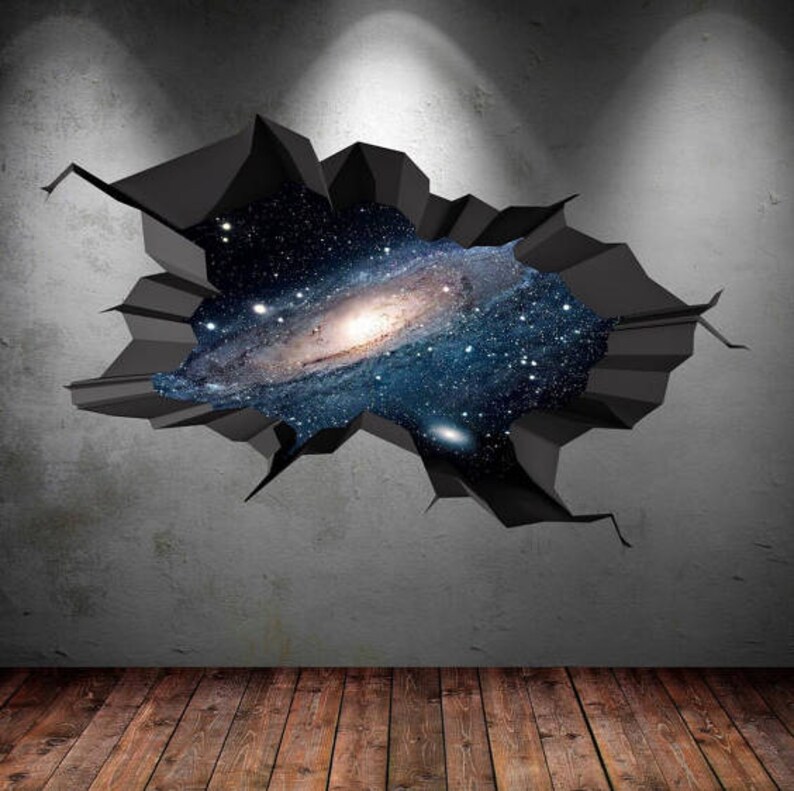 GALAXY WALL Decal 3D Wall Mural Space Wall Decal Universe Etsy
