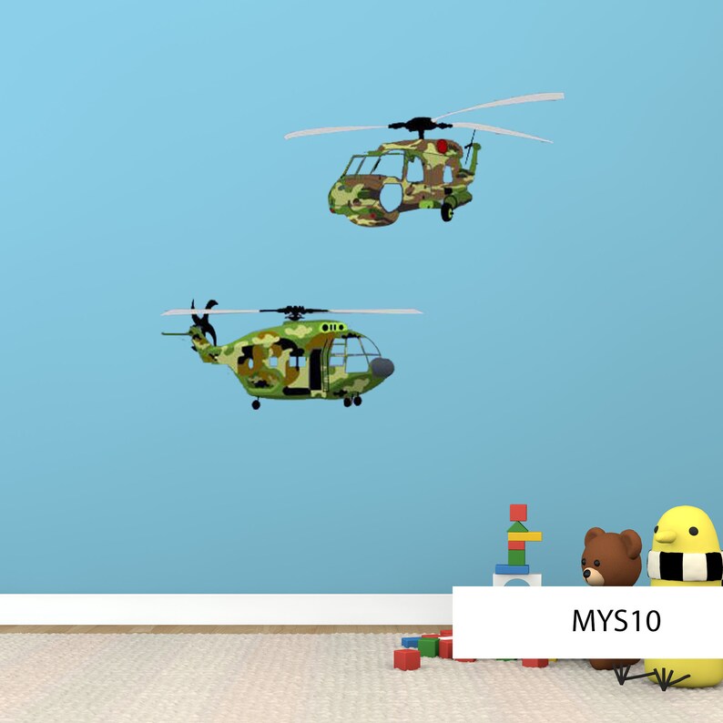 HELICOPTERS DECAL Fighter Jet Decal Airplane Wall Decal Etsy