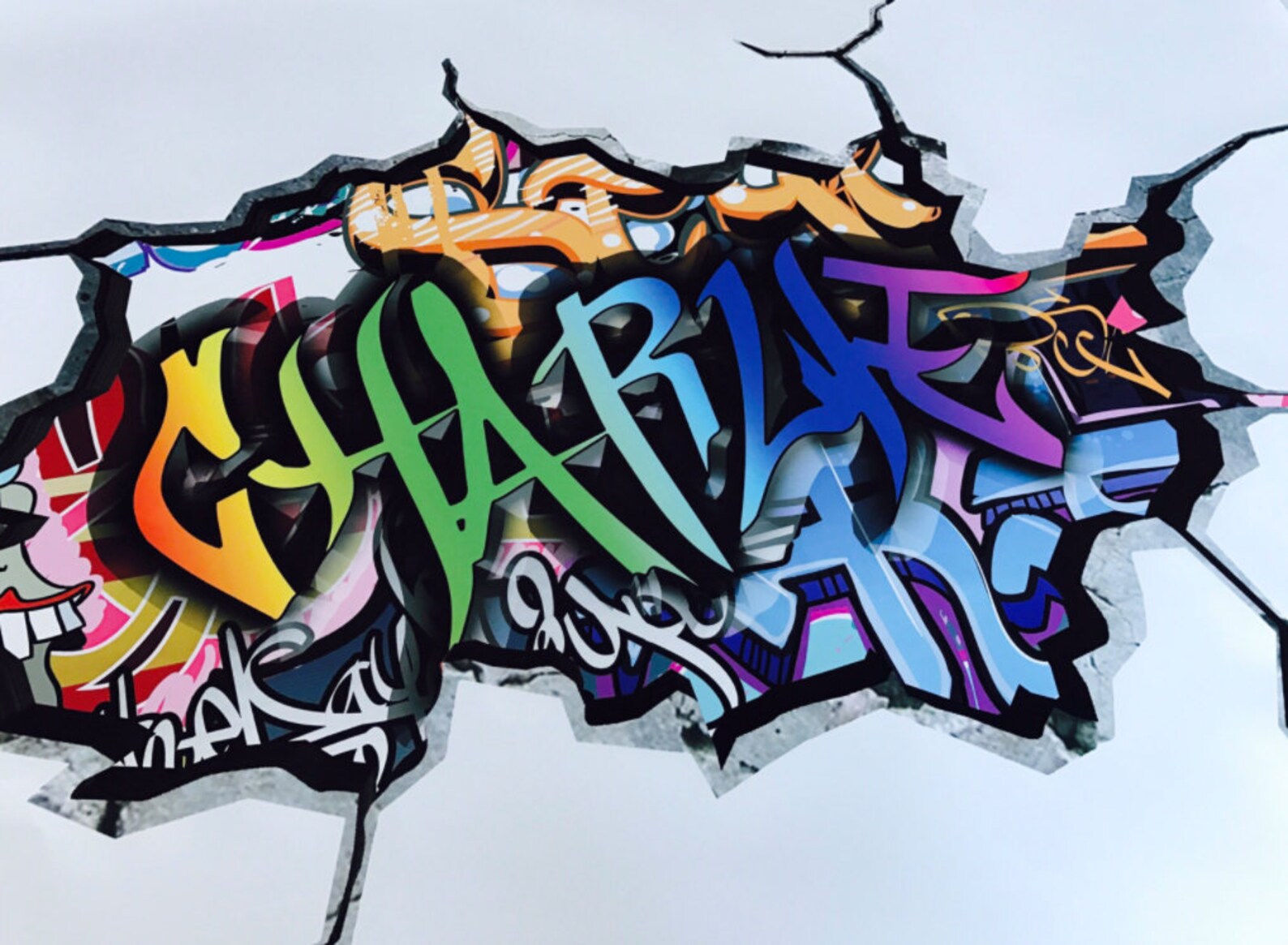 GRAFFITI WALL DECOR Custom Art Decal Personazlied Name Wall Etsy