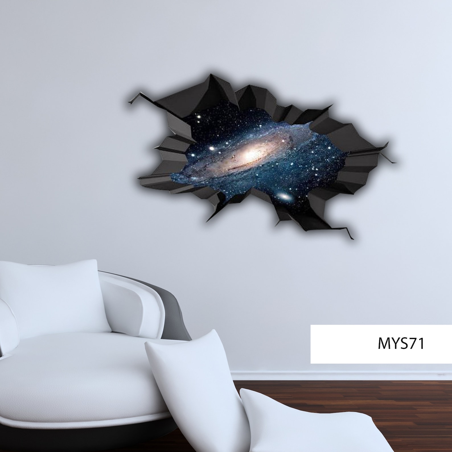 GALAXY WALL Decal 3D Wall Mural Space Wall Decal Universe Etsy