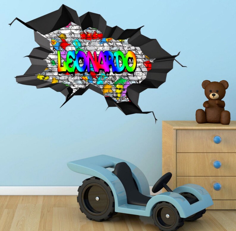 PERSONALIZED WALL DECAL Graffiti Wall Art Custom Wall Etsy