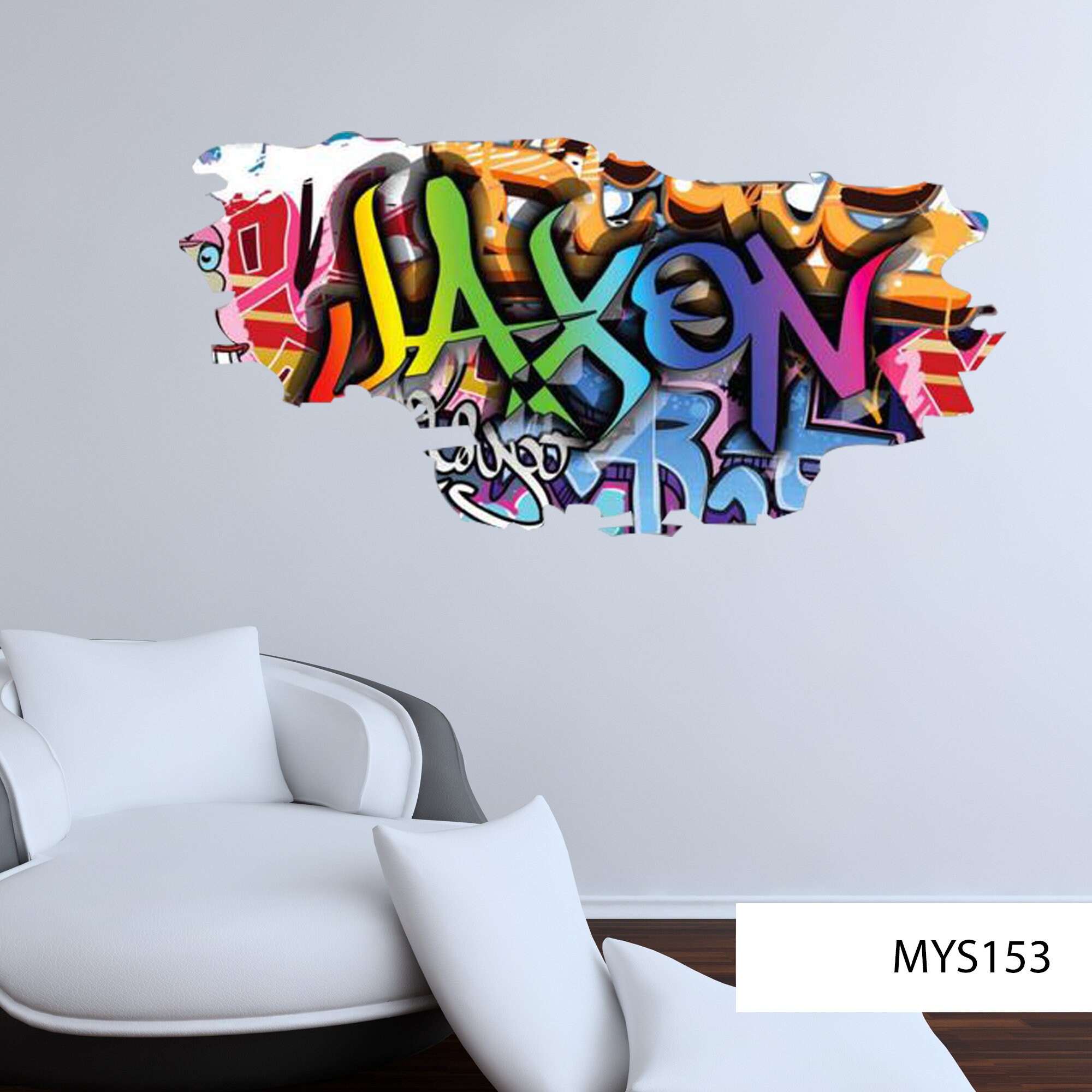 Custom Graffiti Name Wall Decal Personalized Room Decor Hip Etsy Canada