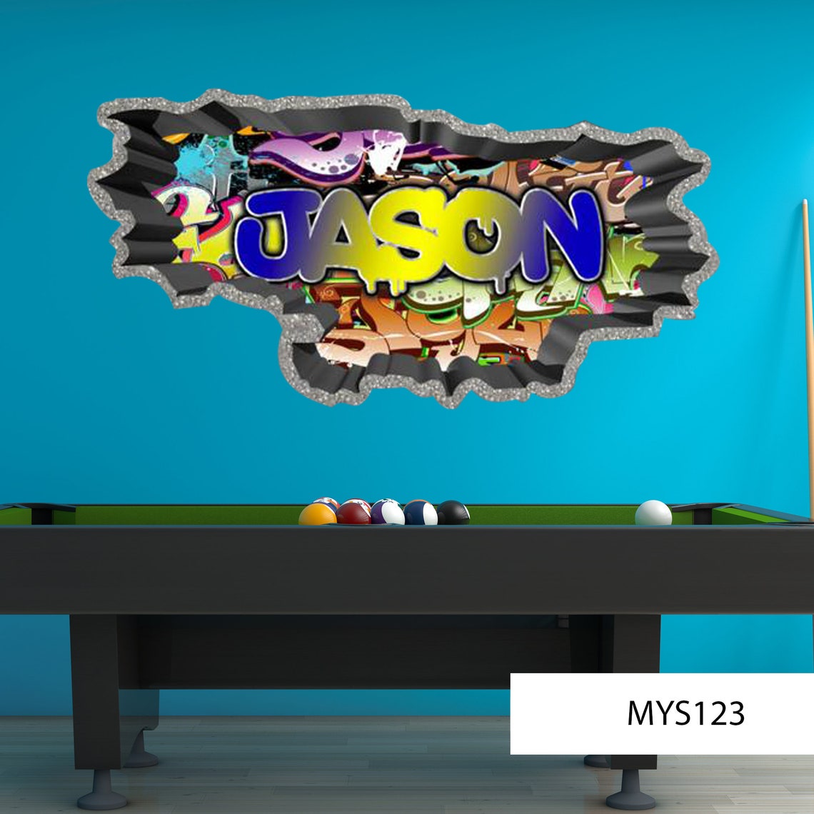 Custom Graffiti Wall Decals Name Personalized Kids Rooms Etsy