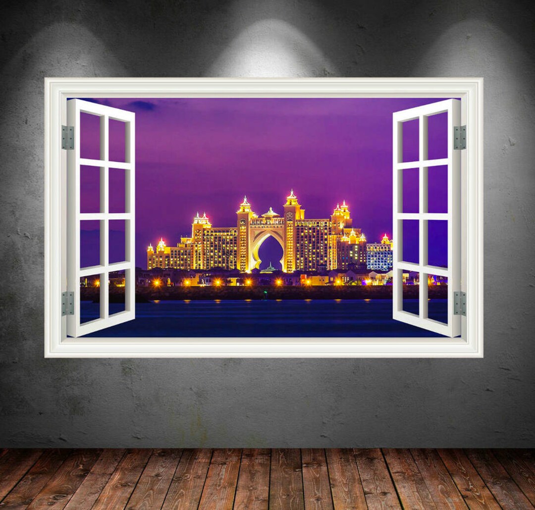 ATLANTIS WALL DECAL Dubai View Decal Graphic Print Decal Etsy