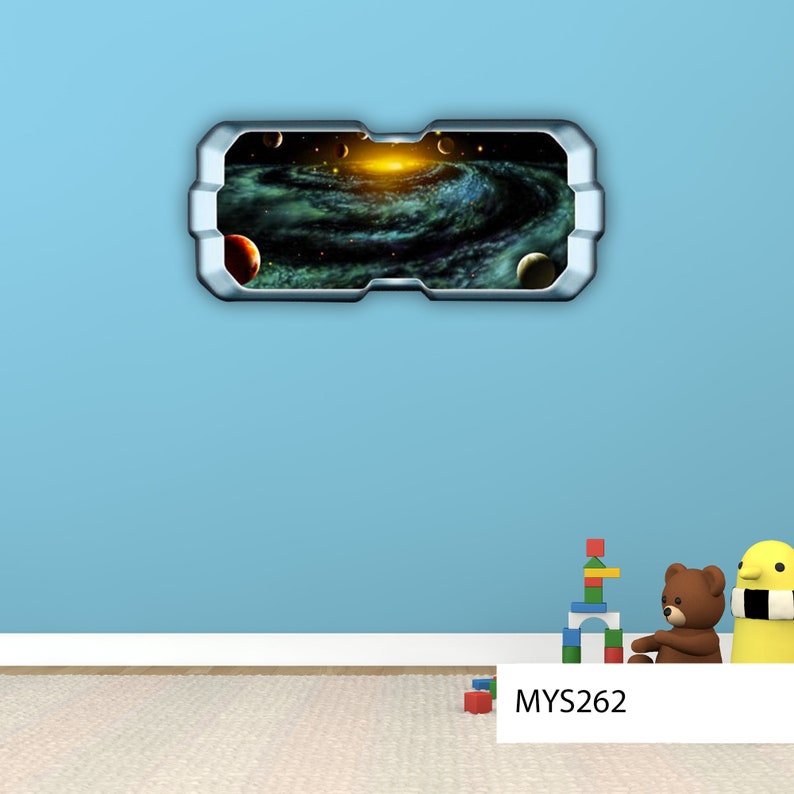 UNIVERSE WALL DECAL Earth Wall Sticker Cosmos Wall Decal Etsy