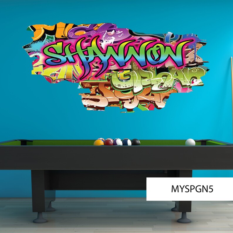 BRICK CONCRETE DECAL Custom Name Decal 3d Wall Mural Etsy