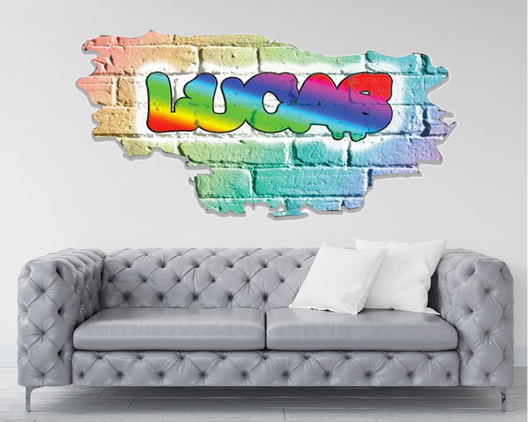 Custom Graffiti Wall Mural, Vinyl Wall Sticker, My Sticky Wall Decal