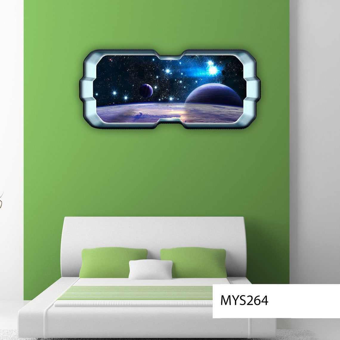 Galaxy Wall Decal Space Window Sticker Spaceship Window Etsy