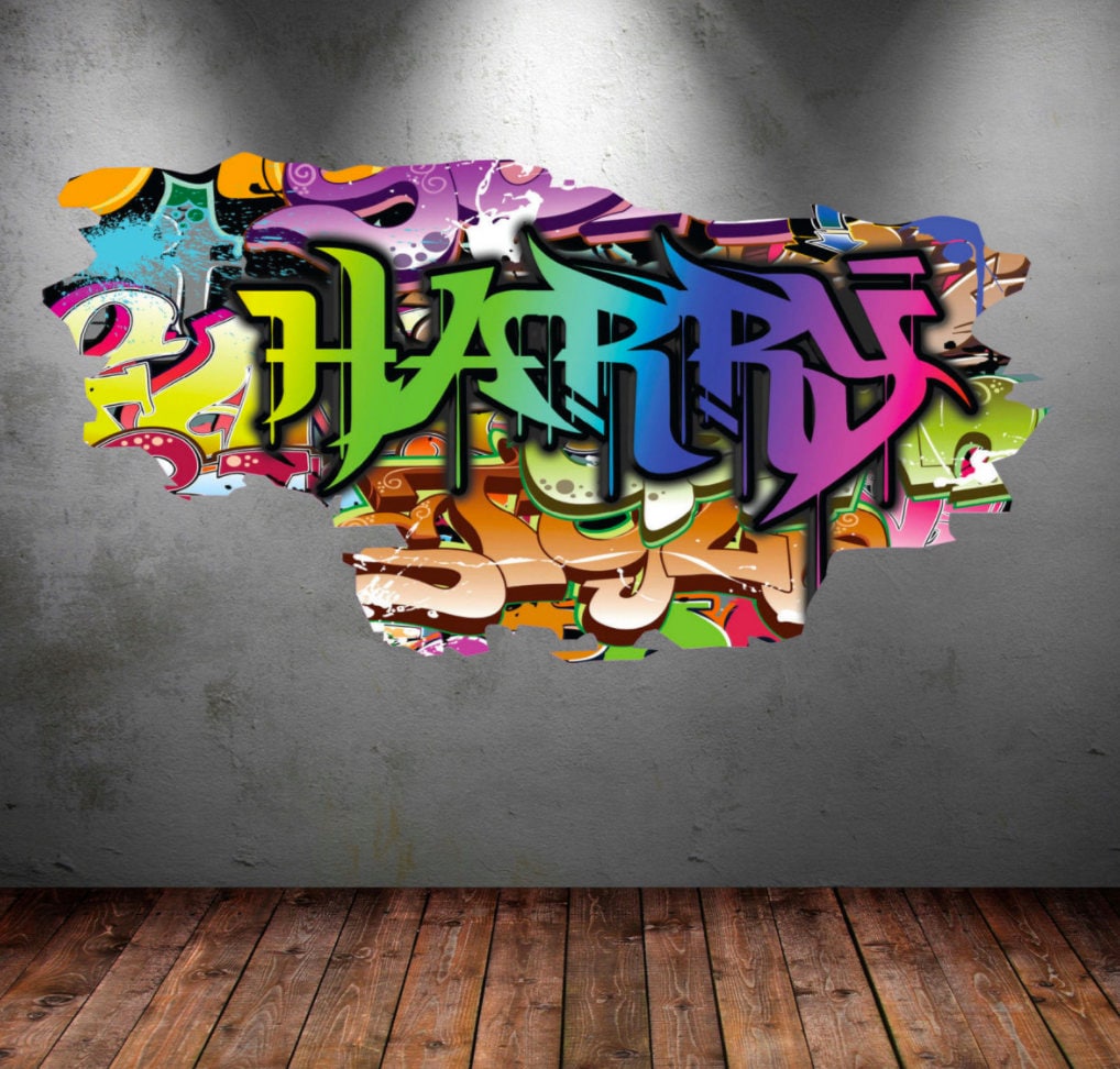 Personalized / Customized Name Graffiti Wall Decals Stickers Etsy
