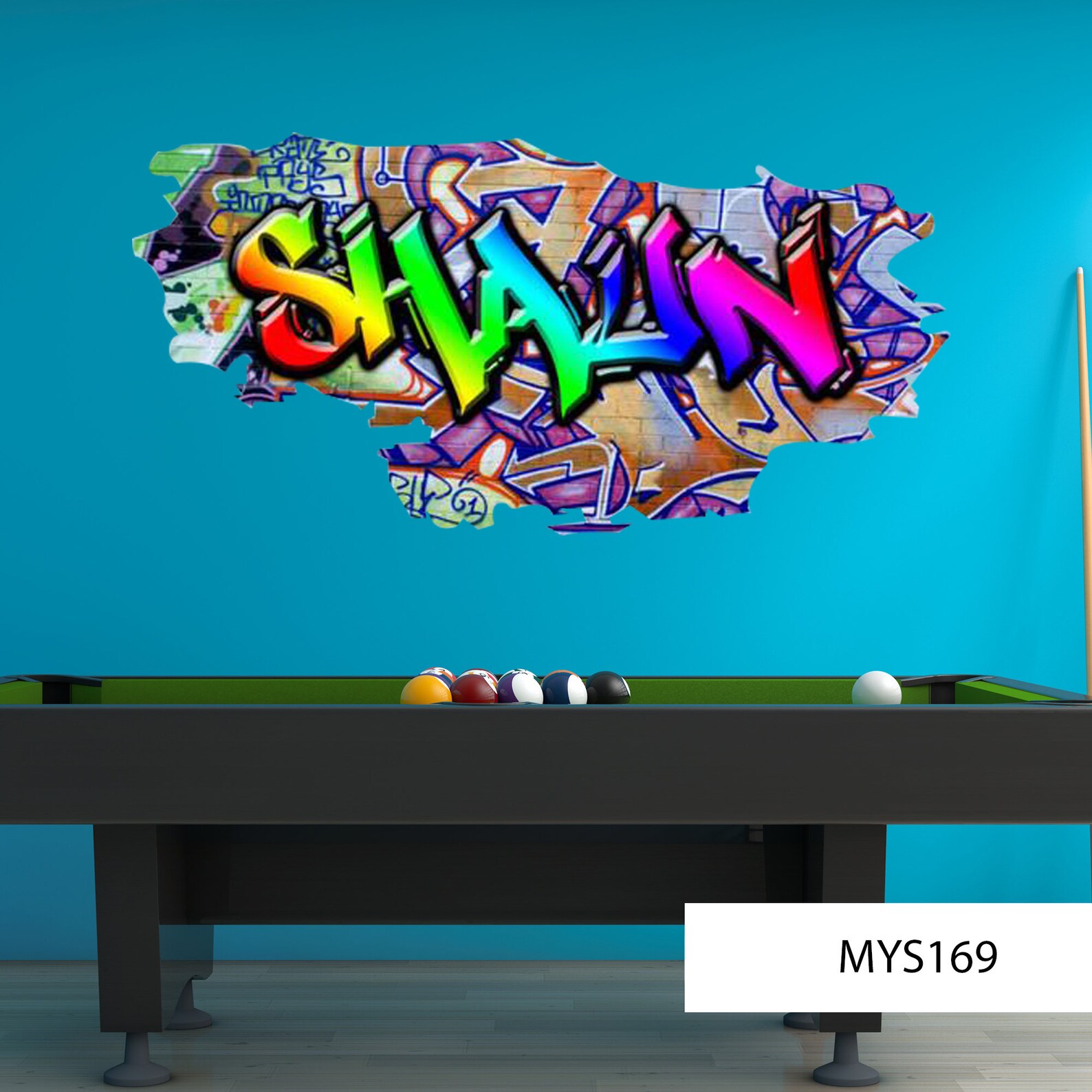 GRAFFITI WALL DECOR Custom Art Decal Personazlied Name Wall Etsy
