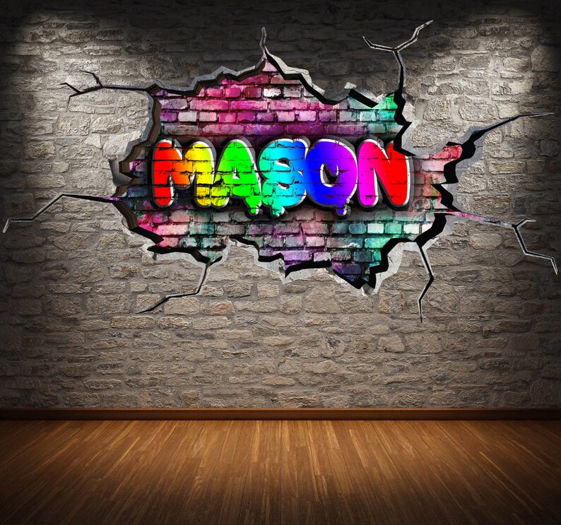 PERSONALIZED WALL DECAL Graffiti Wall Art Custom Wall Etsy UK