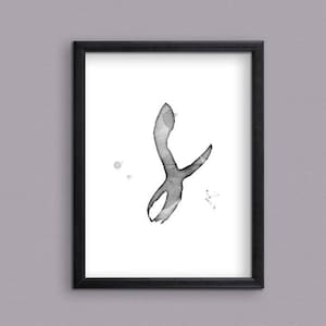 Initial letter S Digital Art Print for instant download - Monogram S Instant downloadable Digital Art Print.