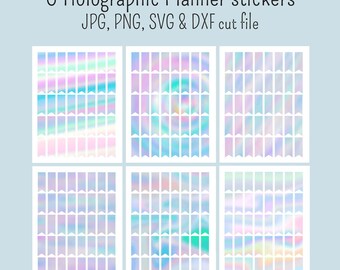 6 Planner sticker sheets  jpg svg png dxf ai files