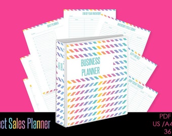 LLR Direct sales planner 36 printable and digital GoodNotes worksheets cover and spine US and A4 and A5 instant download pdf