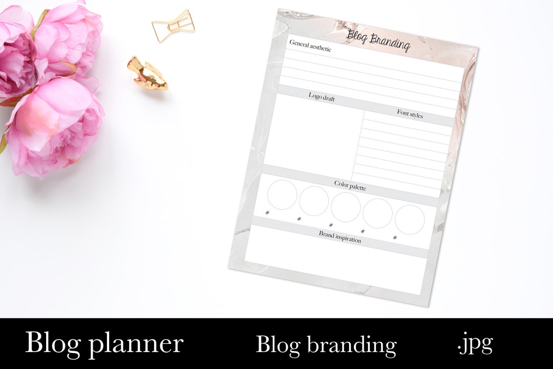 Blog Branding Printable Sheets US Letter Size Instant Download - Etsy