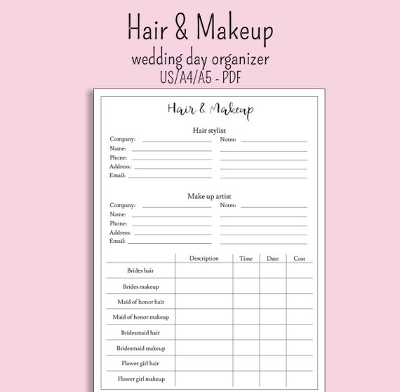 Makeup Worksheet Printable