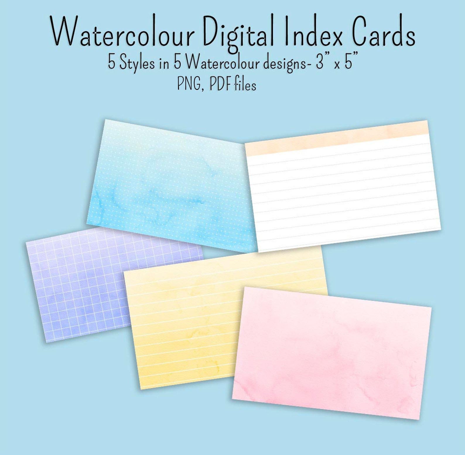 Printable 4x6 Index Cards, Editable Index Card, Blank Flashcards, Digital  Index Cards, Printable Note Cards, Editable PDF Index Card 