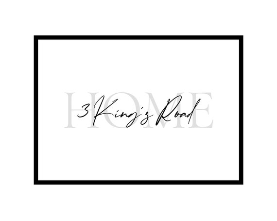 Personalised New Home Print, Customised Housewarming Gift, Customized Our First House Monochrome Poster, Personalized Present Idea