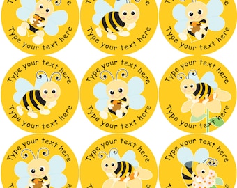 Personalised Bee Reward Stickers