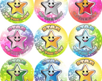 144 Star of the day 30mm Stickers for School Teachers, Parents and Party Bags