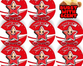 120 Cola Well Done Scented 30mm Reward Stickers for Teachers, Parents and Party Bags