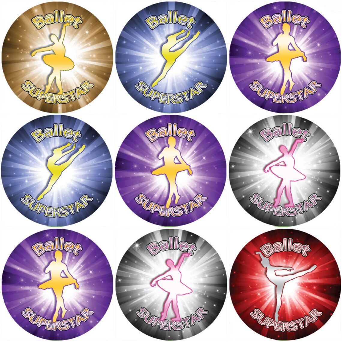 144 Ballet Dancing Rewards 30mm Stickers for Dance Teachers Etsy