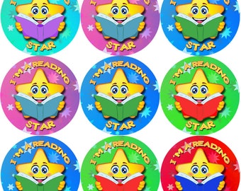144 Reading Star 30 mm Reward Stickers for School Teachers, Parents and Nursery
