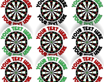 144 Personalised Dartboard 30mm Reward Stickers for School Teachers, Parents and Nursery PE Sports Darts