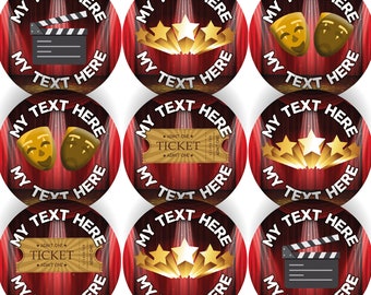 144 Personalised Theatre School Star 30mm Reward Stickers for School Teachers, Parents and Nursery
