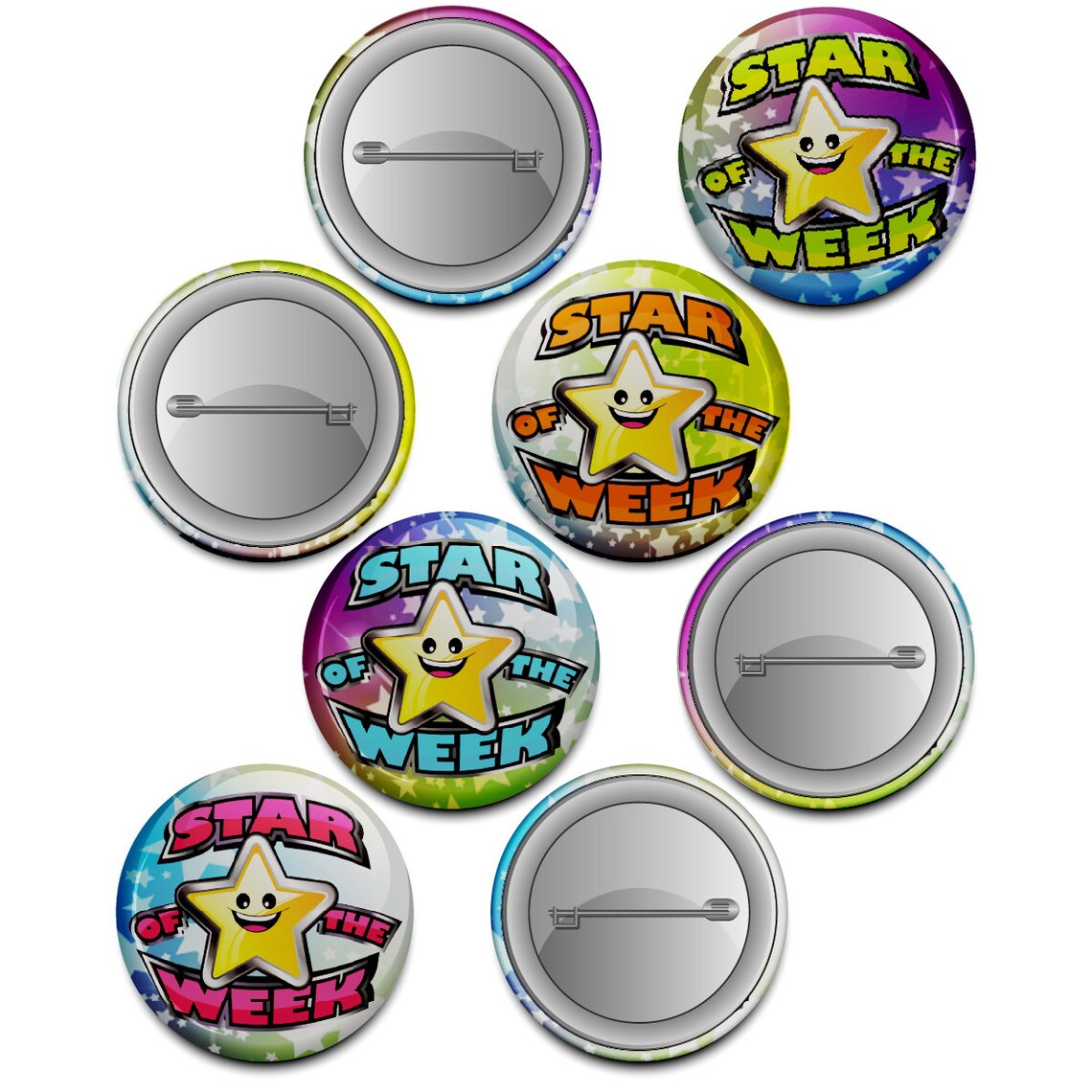 Star of the Week Badges - 38mm Reward Pins, Pack of 20 - Etsy UK
