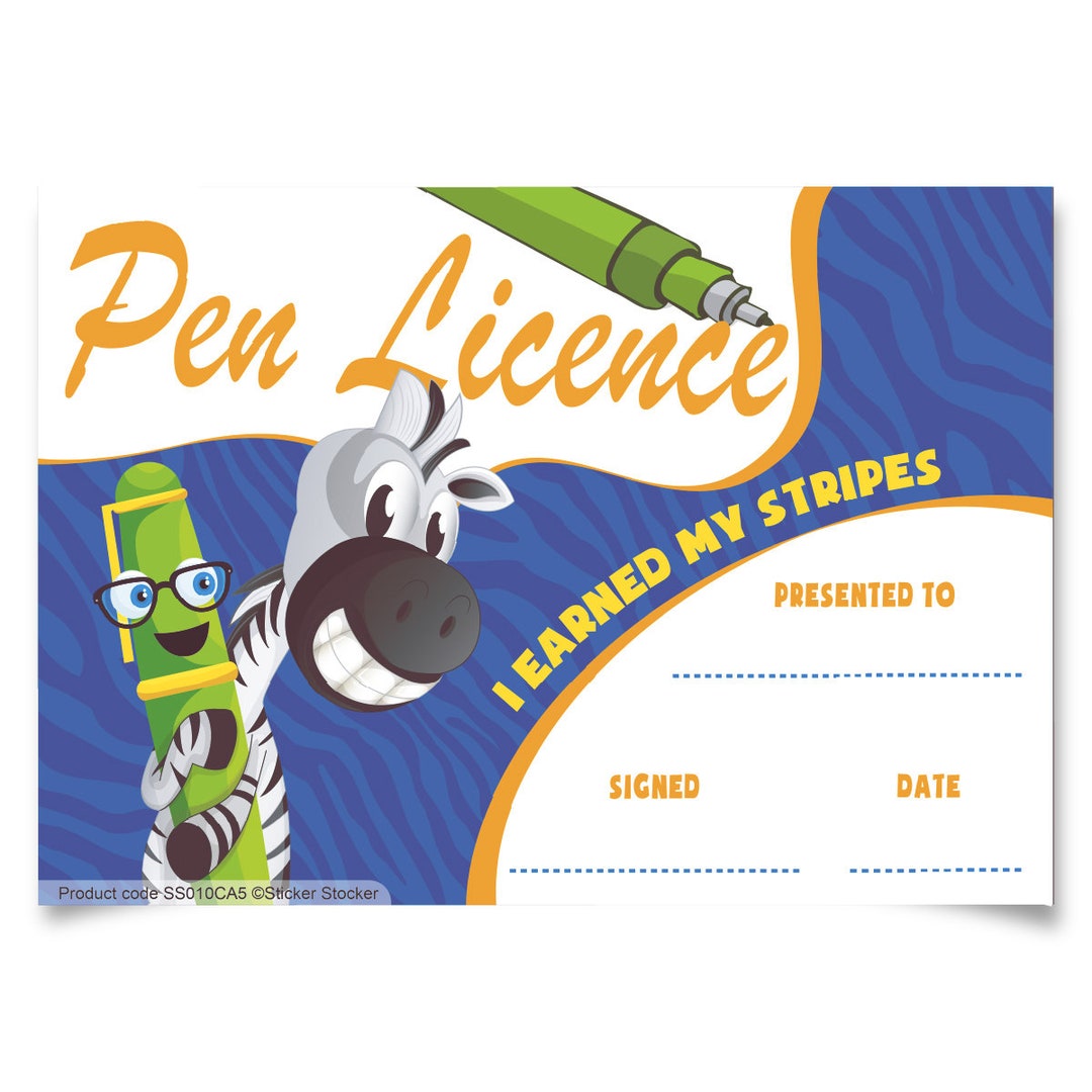 30 Pen Licence Certificates for School Teachers, 250gsm A5 Silk Finish ...