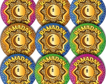 144 Ramadan Kareem 30mm Children's Reward Stickers for Teachers or Parents
