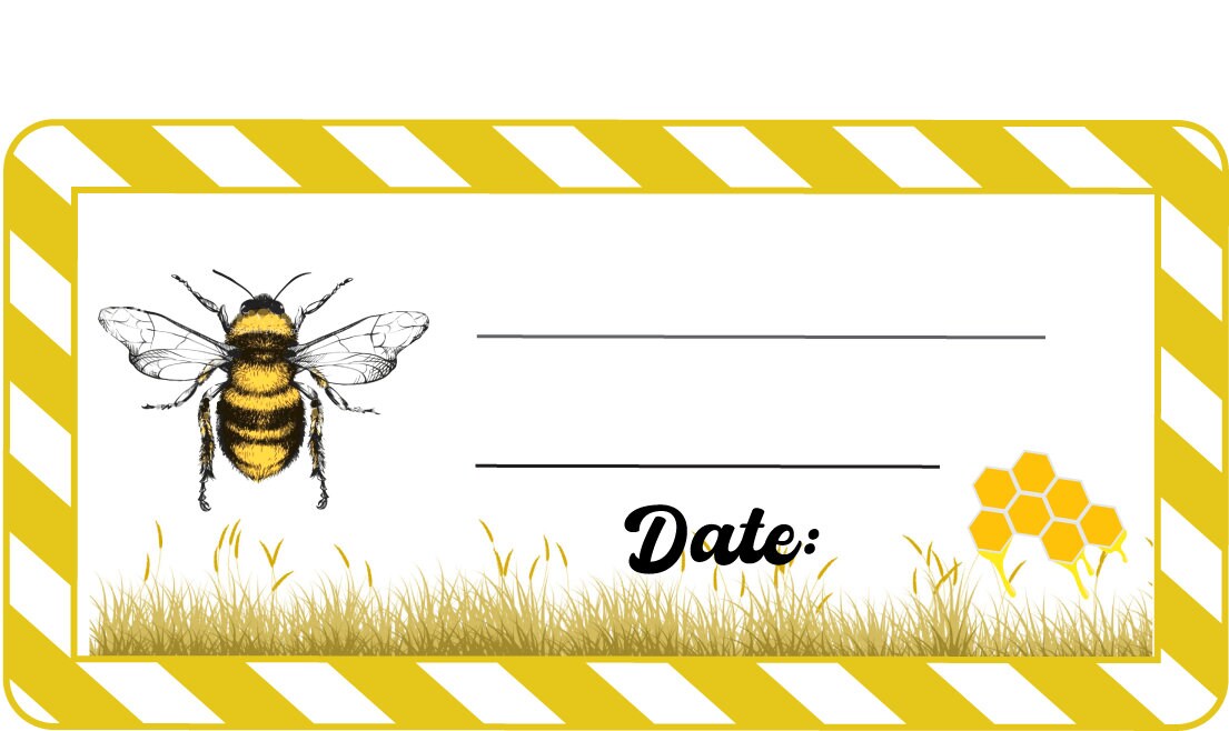 72 Honey Bee Jar Labels, Food Jar Sticker 60mm X 28mm - Etsy UK