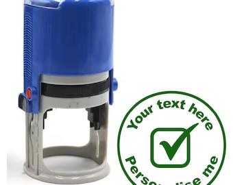 Personalised Stamp Tick Box 30mm Self inking stamper for School Teachers, Parents and Nursery