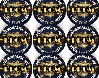 144 Prom Vintage Personalised 30mm Reward Stickers for School teachers