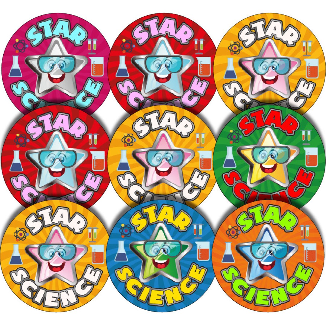 144 Star Science 30mm Reward Stickers for School Teachers - Etsy