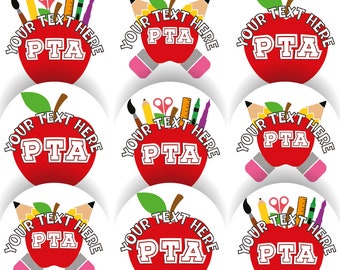 144 School PTA Personalised 30mm Stickers - Rewards for teachers, schools, parents
