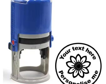 Personalised Stamp Flower 30 mm Self inking stamper for School Teachers, Parents and Nursery