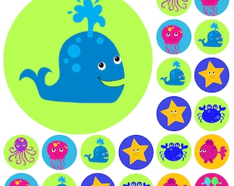 900 Mini Sea Life 10mm Spot Reward Stickers for Teachers and Planner Charts