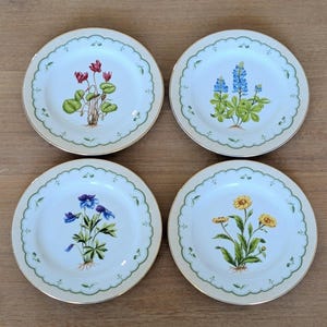 22 Pièces Vaisselle Mélamine Georges Briard – Orange Fleurs Violettes, 8 Assiettes