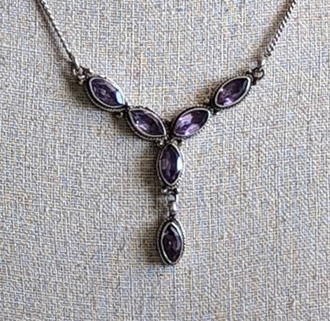 Elegant Amethyst Beads on Sterling Silver Necklace – MomentsHaveYou
