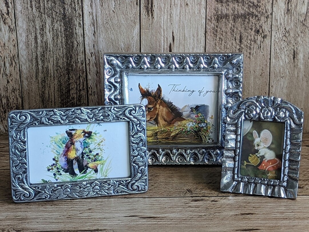 Vintage Pewter Picture Frame Photo Frame Etsy