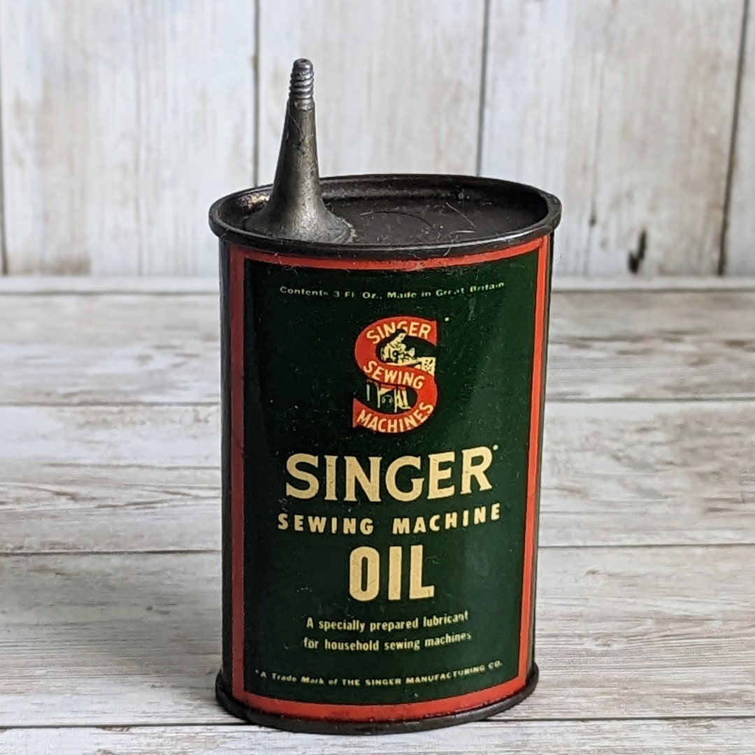 Vintage Singer Sewing Machine Oil Can Etsy