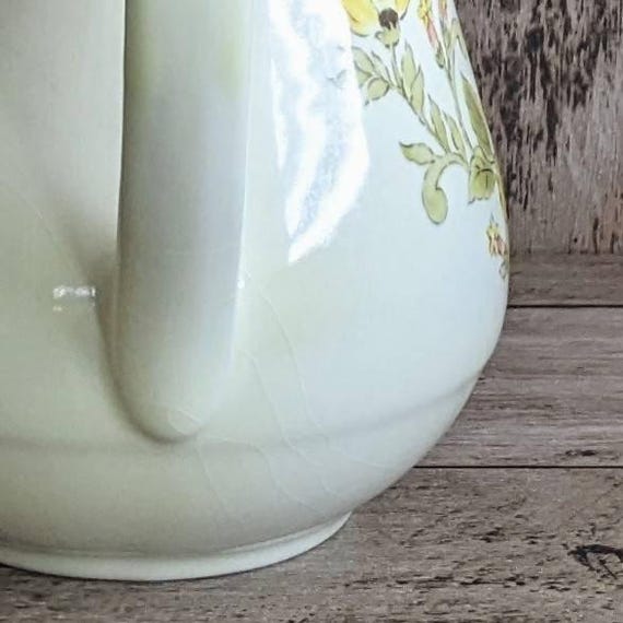 NIKKO Ivory Yellow Floral Teapot Coffee Pot Japan - Etsy