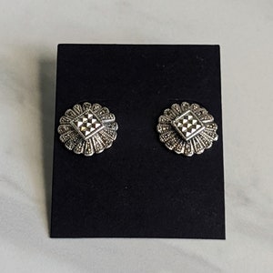 Sterling Silver Marcasite Round Petite Post Earrings