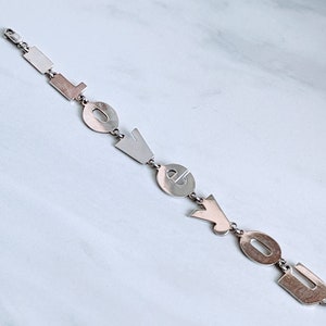 Charm Bracelet with Block Monogram - Jane Basch