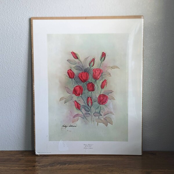 1979 BETTY ALLISON “Roses Forever" Print,SIGNED, Affidavit of Limited Edition Included