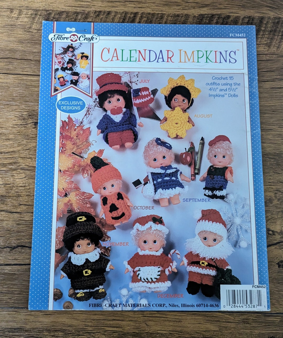 Crochet Calendar Impkins Pattern Book Fibre Craft FCM452 Etsy
