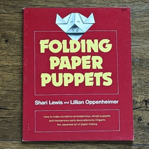 Folding Paper Puppets Shari Lewis vintage 1960s craft book - retro 60s puppetry - FREE SHIPPING