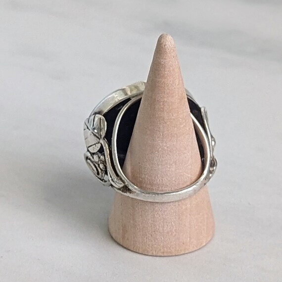 •LAPIS LAZULI - SHÁ• Navajo silver ring (size 8.25) main image 0